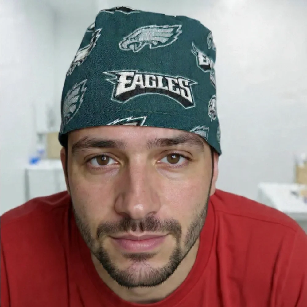 Green Scrub Cap with Team Logo